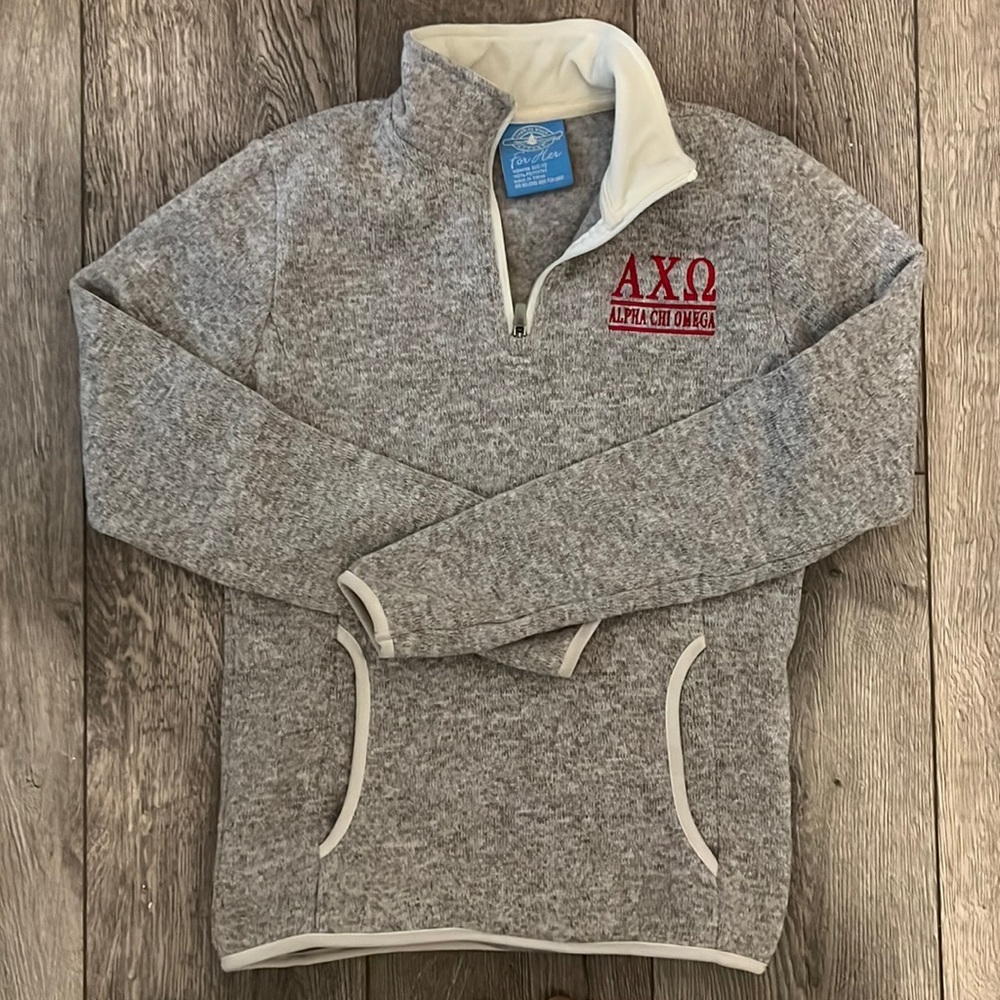 Alpha Chi Omega Quarter Zip • Charles River for Her